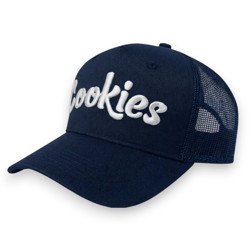 5 Panel Mesh Back Trucker - Navy / White