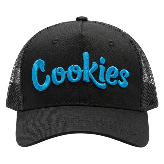 5 Panel Mesh Back Trucker - Black / Blue