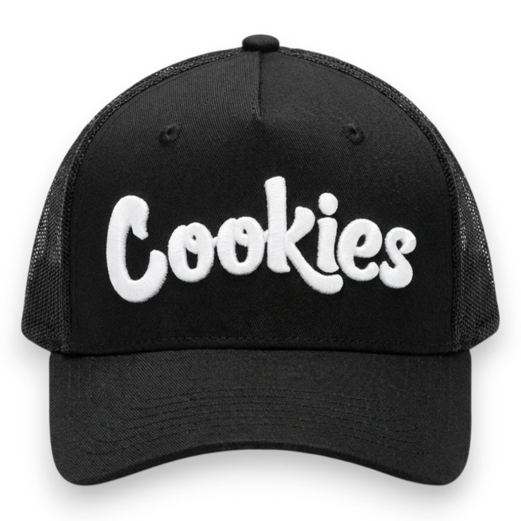 5 Panel Mesh Back Trucker - Black / White