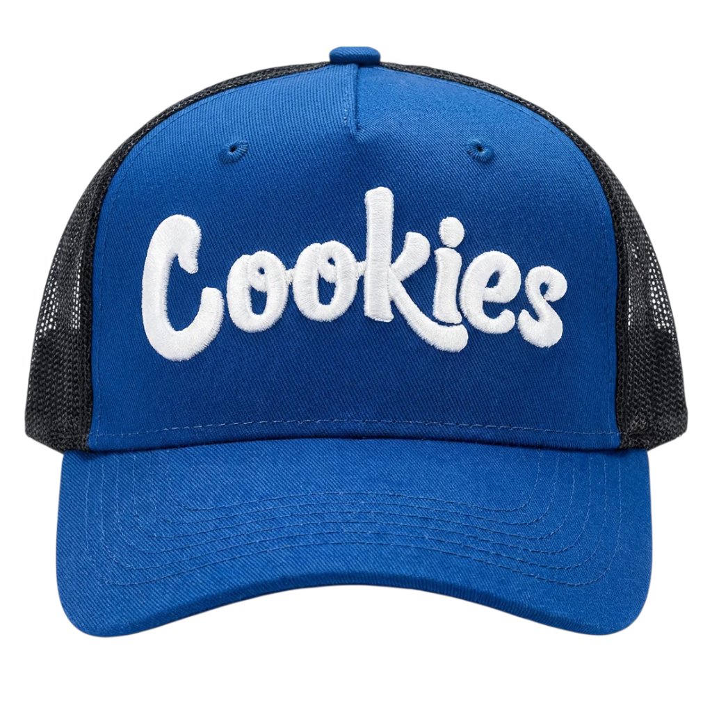 5 Panel Mesh Back Trucker - Royal Blue / White