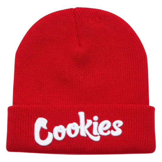 Original Logo Embroidered Beanie - Red / White