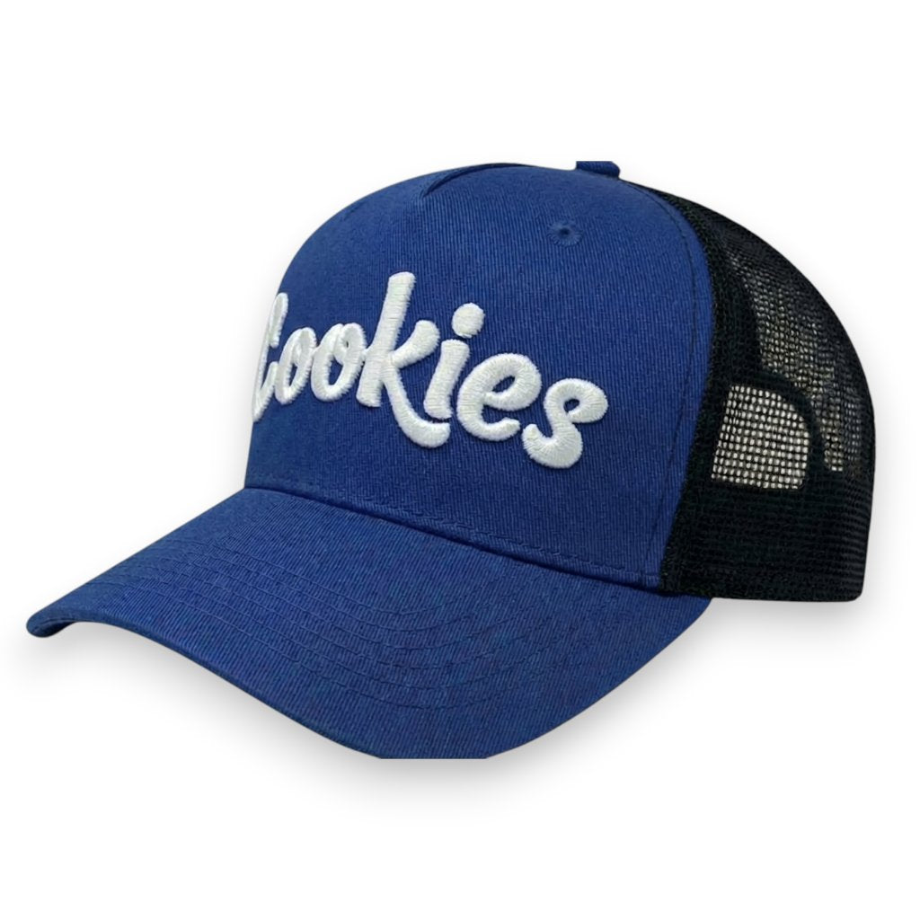 5 Panel Mesh Back Trucker - Royal Blue / White